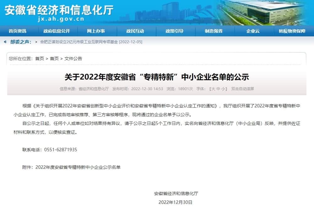 Ezpay(中国)旗下杰发科技获2022年度安徽省“专精特新”企业称号
